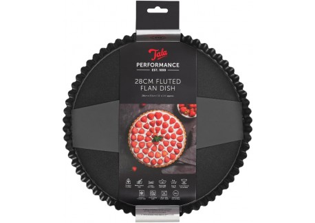 Moule à Tarte Acier Anti-adhésif sans PFAS Fond Amovible Ø28x3.5cm 