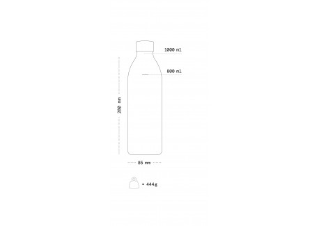Fles RVS 1L voor Carbonator 3 Bruiswatermaker
