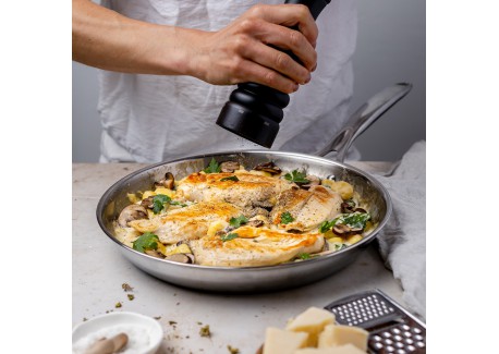 Castel'pro 5 Ultraply Poêle à Frire en Inox Brillant 20 cm 