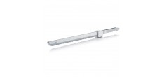 Couteau Electrique Pain et Viande 2 Lames Dentelées en Inox Blanc EK50