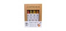 Coffret Kraft Voyages Au Japon Sésame Grillé Kimchi Yuzu Umé et Wasabi