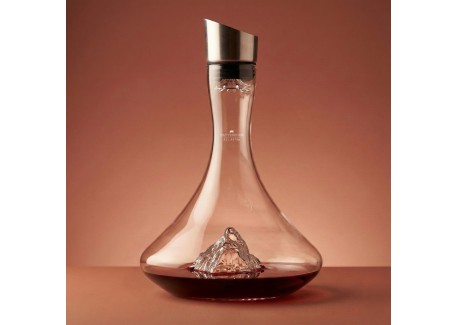Topographic Mont Matterhorn Carafe Décanter Vin Montagne Verre Borosil