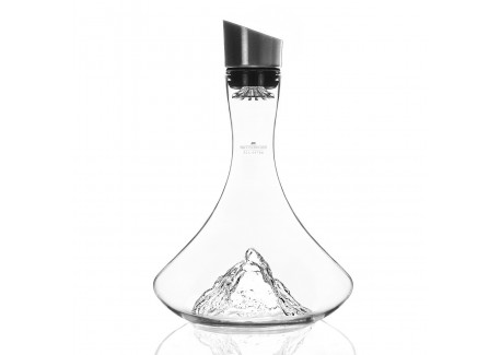 Topographic Mont Matterhorn Carafe Décanter Vin Montagne Verre Borosil