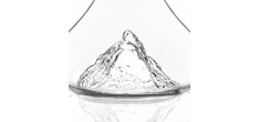 Topographic Mont Matterhorn Carafe Décanter Vin Montagne Verre Borosil
