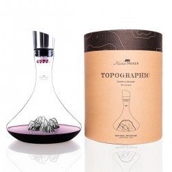 Topographic Monte Rosa Carafe à Décanter Vin Montagne Verre Borosilica