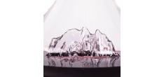 Topographic Wijnkaraf Borosilicaatglas Berg- Monte Rosa