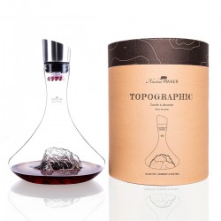 Topographic Zugspitze Carafe à Décanter Vin Montagne Verre Borosilicat