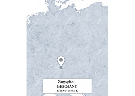 Topographic Wijnkaraf Borosilicaatglas Berg- Zugspitze