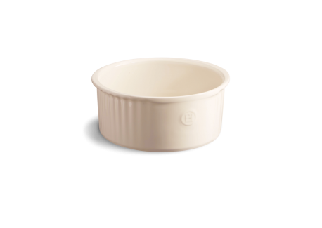 Moule à Soufflé Rond Céramique 23 cm Argile Blanc Cassé 