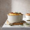 Voir la slide Moule à Soufflé Rond Céramique 23 cm Argile Blanc Cassé 