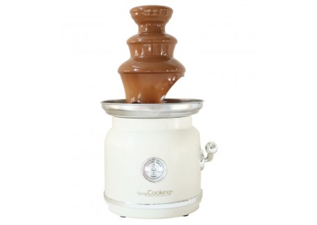 Chocolate Factory Fontaine à Chocolat Electrique 3 Etages Blanc Crème