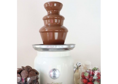 Chocolate Factory Fontaine à Chocolat Electrique 3 Etages Blanc Crème