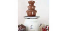 Chocolate Factory Fontaine à Chocolat Electrique 3 Etages Blanc Crème