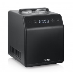 IM706 Turbine à glace et Yaourtière 2-en-1 avec Cuve Inox 2L Noir Mat