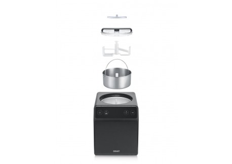 IM706 2-in-1 ijs- en Yoghurtmaker met 2 liter RVS Kom Matzwart