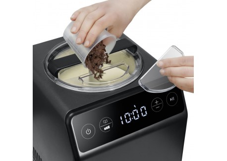 IM706 2-in-1 ijs- en Yoghurtmaker met 2 liter RVS Kom Matzwart
