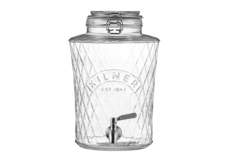 Diamond Glazen Drankdispenser met RVS kraan 5L