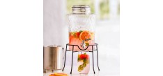 Diamond Glazen Drankdispenser met RVS kraan 5L