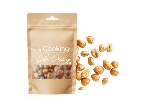 Déco Gâteau Noisettes Entières Comestibles Dorées 50g 