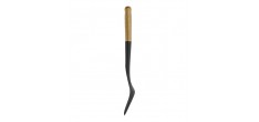 Spatule pour Wok Silicone Noir Manche Bois 31 cm 