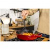 Zie dia Zwarte Siliconen Wokspatel met Houten Handvat 31 cm