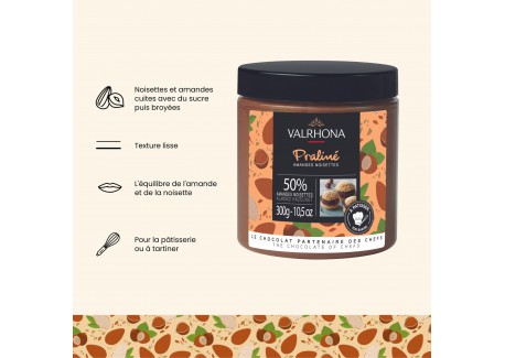Gladde Praliné Amandel & Hazelnoot 50% 300 g