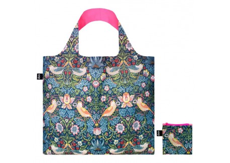 Opvouwbare Herbruikbare Tas Stawberry Thief Neon Pink