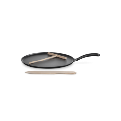 Tradition geëmailleerde gietijzeren pannenkoekenmaker 27 cm + Houten S