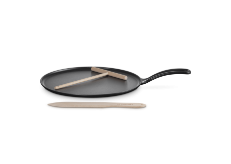 Tradition geëmailleerde gietijzeren pannenkoekenmaker 27 cm + Houten S