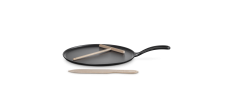 Tradition geëmailleerde gietijzeren pannenkoekenmaker 27 cm + Houten S