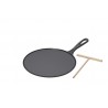Zie dia Tradition geëmailleerde gietijzeren pannenkoekenmaker 27 cm + Houten S