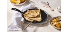 Tradition geëmailleerde gietijzeren pannenkoekenmaker 27 cm + Houten S