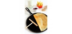 Tradition geëmailleerde gietijzeren pannenkoekenmaker 27 cm + Houten S