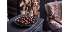 Tradition geëmailleerde gietijzeren pannenkoekenmaker 27 cm + Houten S