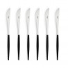 Voir la slide Goa Set Couteaux de Table Inox Brossé Manche Noir 6 pcs 