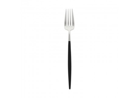 Goa Set Fourchettes de Table Inox Brossé Manche Noir 6 pcs 