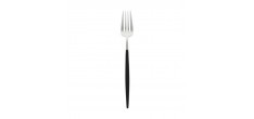 Goa Set Fourchettes de Table Inox Brossé Manche Noir 6 pcs 