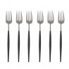 Voir la slide Goa Set Fourchettes à Poisson Inox Brossé Manche Noir 6 pcs 