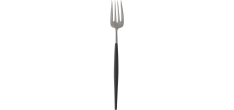 Goa Set Fourchettes à Poisson Inox Brossé Manche Noir 6 pcs 