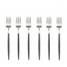 Voir la slide Goa Set Fourchettes à Dessert Inox Brossé Manche Noir 6 pcs 