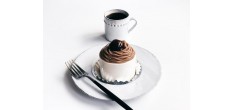 Goa Set Fourchettes à Dessert Inox Brossé Manche Noir 6 pcs 