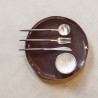 Voir la slide Goa Set Cuillères à Dessert Inox Brossé Manche Noir 6 pcs 