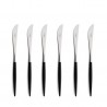 Voir la slide Goa Set Couteaux à Dessert Inox Brossé Manche Noir 6 pcs 