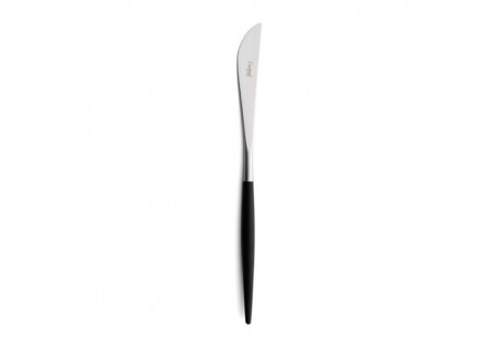 Goa Set Couteaux à Dessert Inox Brossé Manche Noir 6 pcs 
