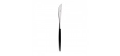 Goa Set Couteaux à Dessert Inox Brossé Manche Noir 6 pcs 