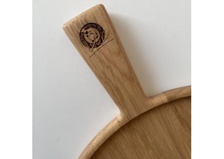 Peppe Planche à Pizza Ronde Chêne avec Poignée 35x2 cm  