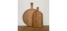 Peppe Ronde Pizza Snij- en Serveerplank  Eikenhout 35x2 cm
