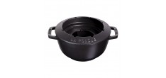 Service à Fondue Savoyarde et Bourguignonne Fonte Emaillée Noir Mat 2,