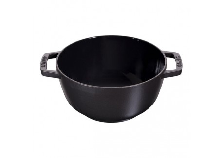 Fondueset in matzwart geëmailleerd gietijzer 2,3 l