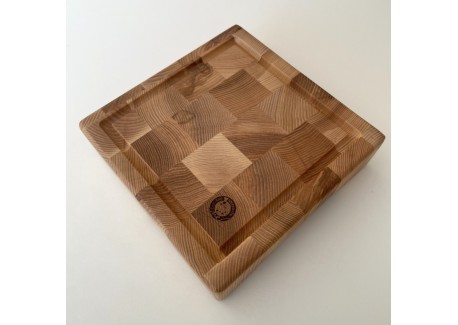 Gordon Snijplank van Staand Essenhout (end grain) 20×20×6 cm